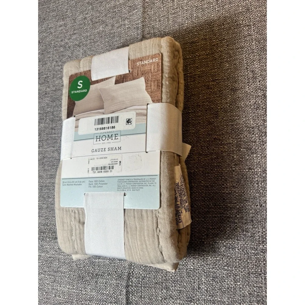 Set Of 1 Emma Shams JCPenney Home‎ Stone Sullivan Khaki Standard  20inx26in